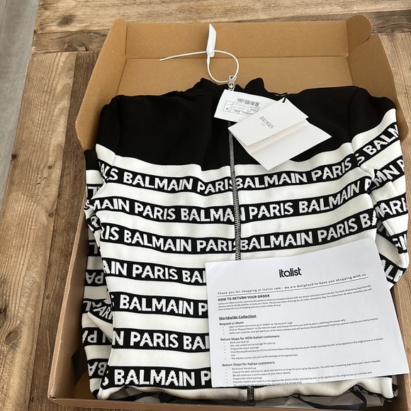 Balmain Striped Logo Knit BNWT - Picture 13 of 13